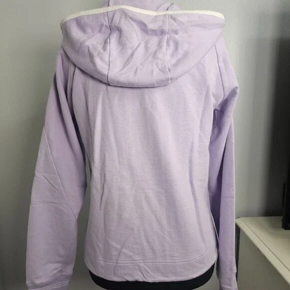 Adidas Lavander Full-Zip Climalite Hooded Track Jacket - Size Small - Picture 3 of 4